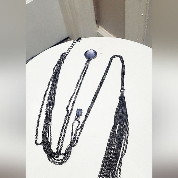 Triple Boho Layered Silver tone Necklace.🌴 - Picture 5 of 6